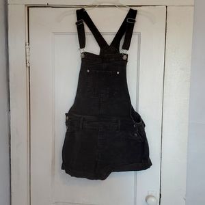 Overall Denim Shorts
